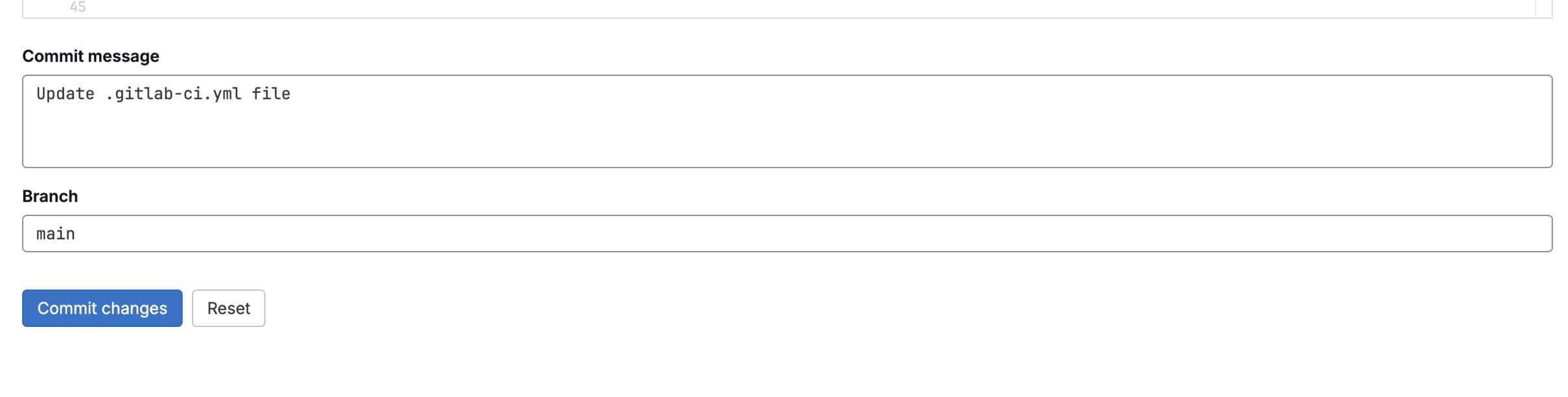 Commit changes