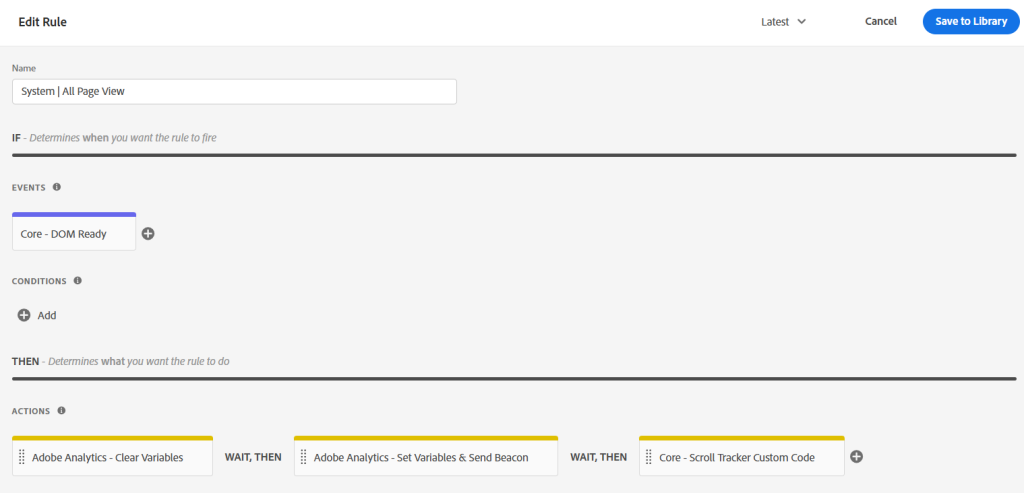 "System | All Page View" Rule