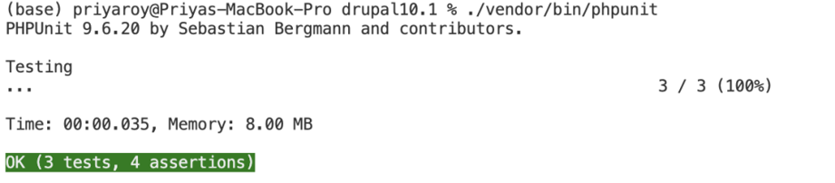PHPUnit in Drupal