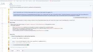 Debug the issue