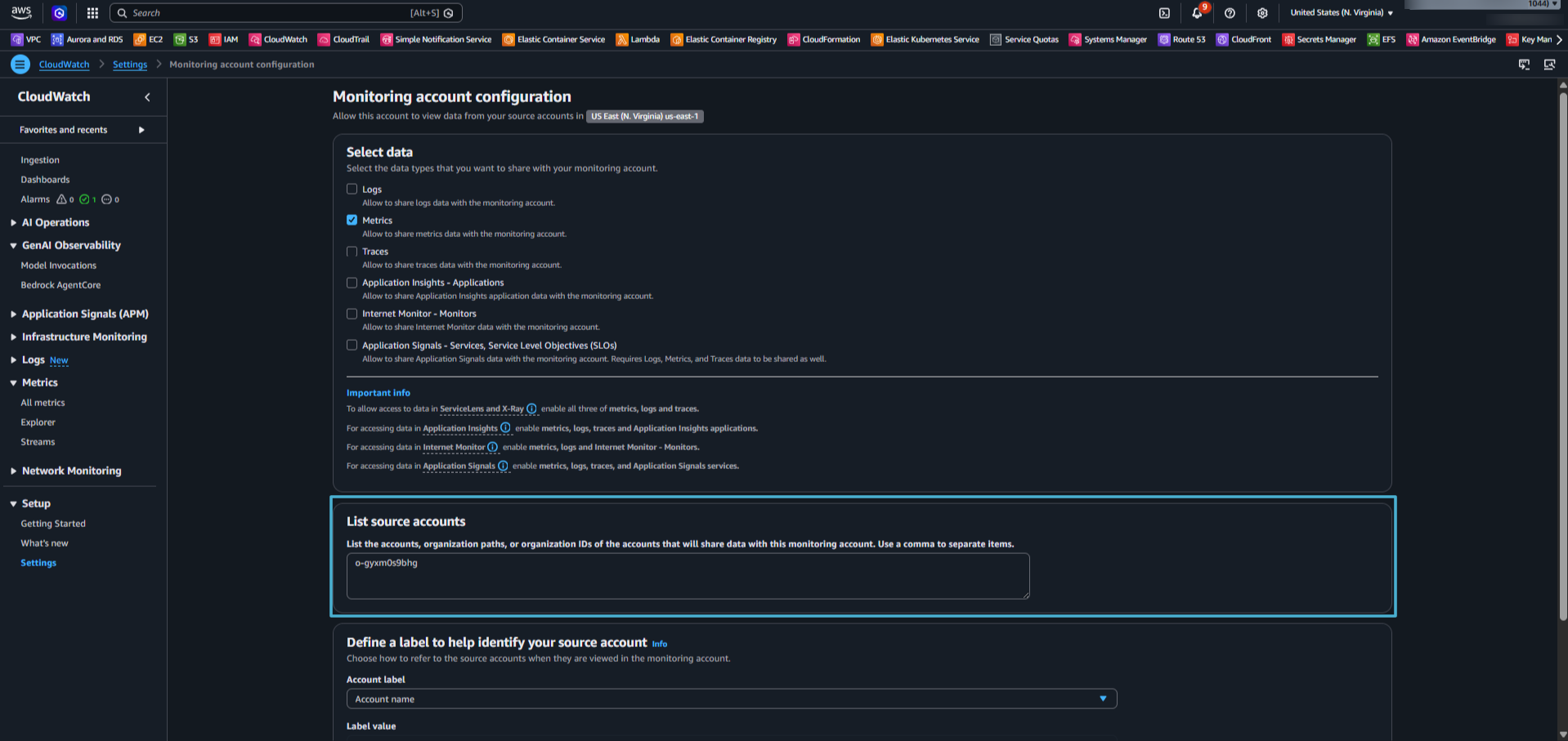 Monitoring Account Configuration